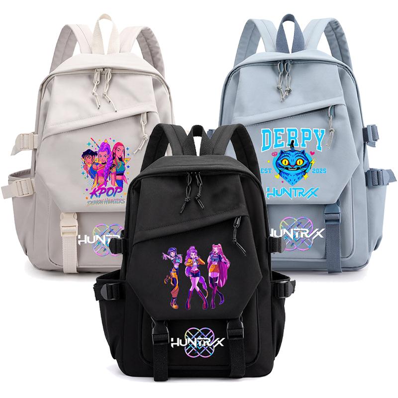 Cartoon Kpop Dämonenjäger Bedruckter Rucksack für Teenager Jungen Mädchen Schultasche Kinder Schüler Wasserdichter Buchrucksack Frauen Wasserdichte Reisetasche Kindergeschenk
