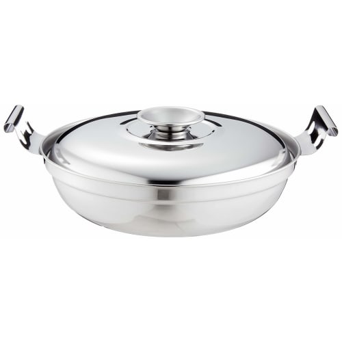 PEARL METAL Chili Pot, Udon, Sukiyaki, Stainless Steel, Tabletop Pot with Ladle, Made In Japan, Restaurant H-707