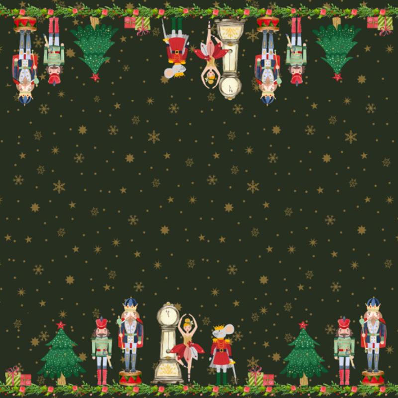 Weihnachtstischdecke Digitaldruck Wasserdicht Feiertags-Esstischdecke für Runde Schreibtischdeko