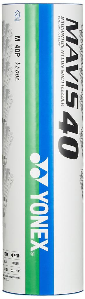 Yonex Badminton Shuttlecocks Mavis 40P Synthetic MIDDLE temperature (Nylon + Cork) 6-pack (Suitable 12-23℃) M-40P