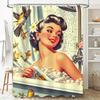 Vintage Style Bathtub Shower Curtain With Birds Print Bath Decor Home Decoration Waterproof Fabric For Bathroom Multiple Sizes A