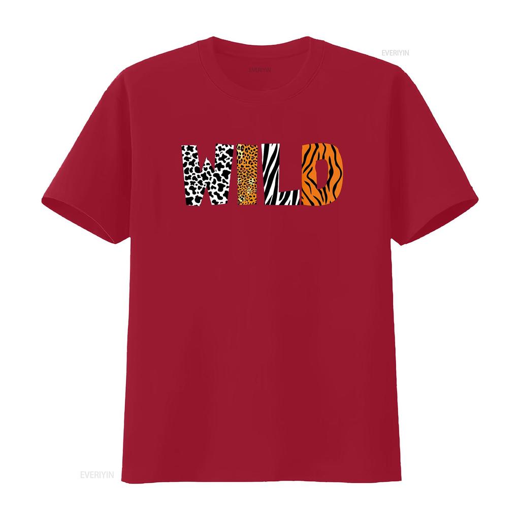Wild Animal Pattern Cow Leopard Zebra Tiger Print T Shirt vintage Washed fashion streetwear Top For Everyday Wear homme