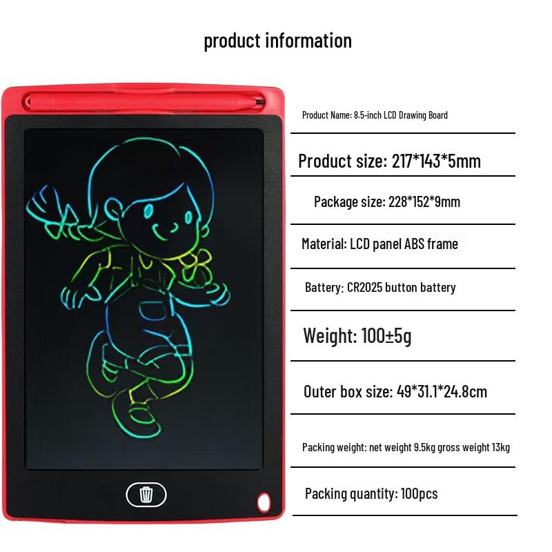 Children's LCD Writing & Drawing Board: 8.5-16 inch, Landscape & Portrait, Magnetic Doodle Pad