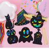 Halloween DIY Handmade Colorful Scratch Art Paper for Kids' Decoration