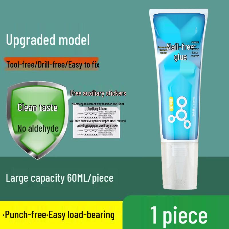 Высоковязкий клей для настенной плитки и металлических полок для кухни/ванной - Решение для крепления без гвоздей