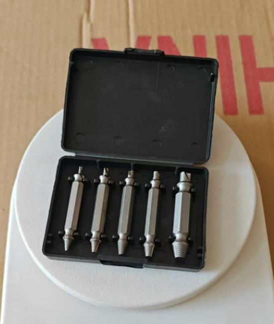 Fine-Tooth Reverse Thread Screw Extractor and Remover for Stripped or Broken Screws