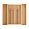 Bamboo Drawer Organizer Expandable Flatware for Kitchen Utensil Holder Silverware