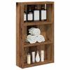 Bathroom Wall Cabinet Rustic Wood Finish 30 X 10 X 50 Cm Engineered Wood