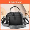 Pu Leather Shoulder Bag With Zipper Pockets And Adjustable Strap For Daily Use