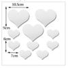 10 Pieces Heart Shape Acrylic Mirror Wall Stickers Plate Self Adhesive Mirror Stickers Mirrors for Wall Decor Wedding Table