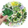 50 Pomelo Leaf Stickers: Waterproof Green Plant Designs for Car, Fridge, Thermos, and Journal Decoration