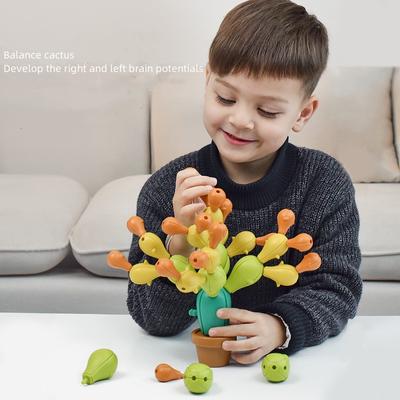 Children Creative DIY Toys Intelligence Games Cactus Stacking Toy  Assemble Education Toys Board Games Parent-Child Interactive