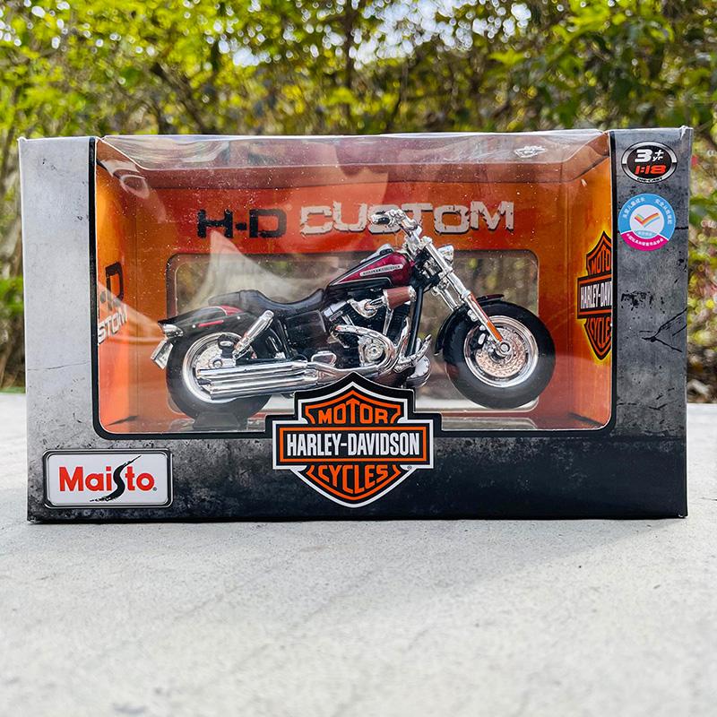 Maisto 1:18 Harley-Davidson Motorcycle 2009 FXDFSE CVO Fat Bob Alloy Motorcycle Model Toy Car Collection