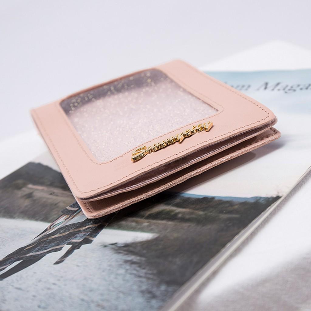 Mini Mobile Phone Bag With Back Side Clear Touching Screen Leather Bag