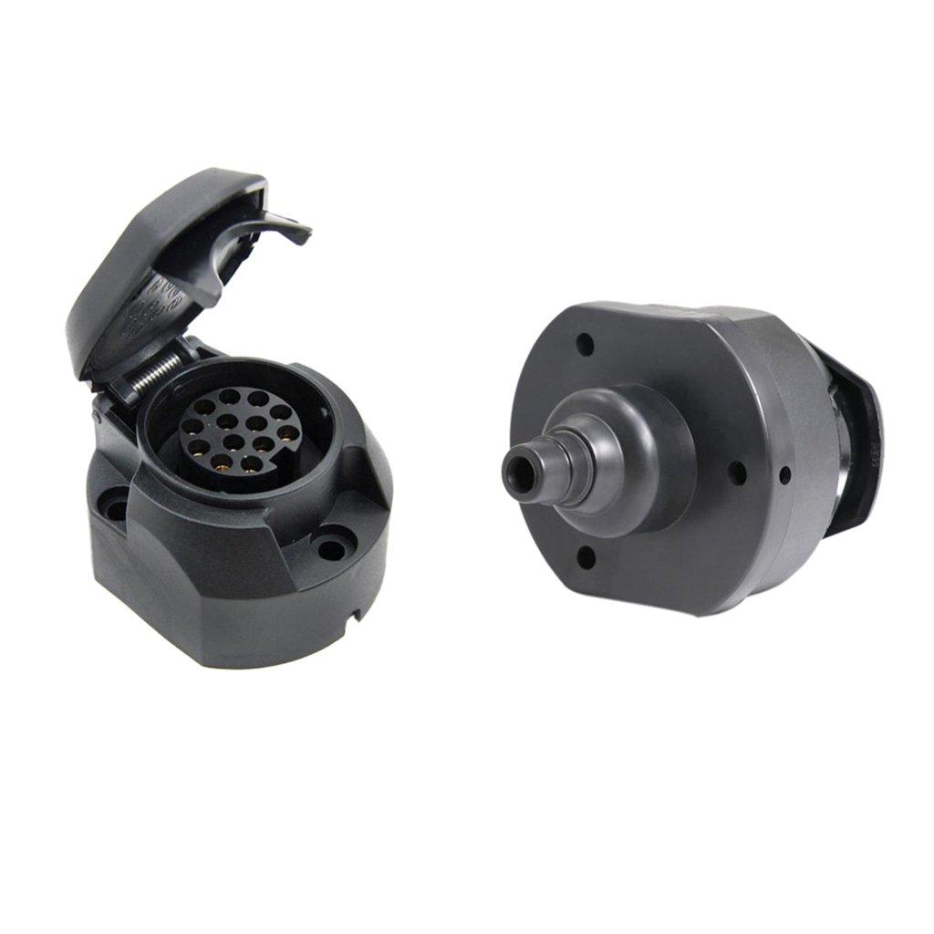 Sharplace 13 Pin Trailer Female Socket Dust Cap Connector Tow Socket