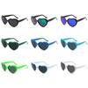 Halloween Heart Sunglasses Cosplay Beach Shades Retro Heart-Shaped Sunglasses  for Women