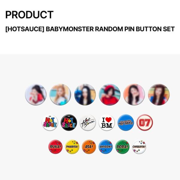 BABYMONSTER HOTSAUCE Random Pin Button Set