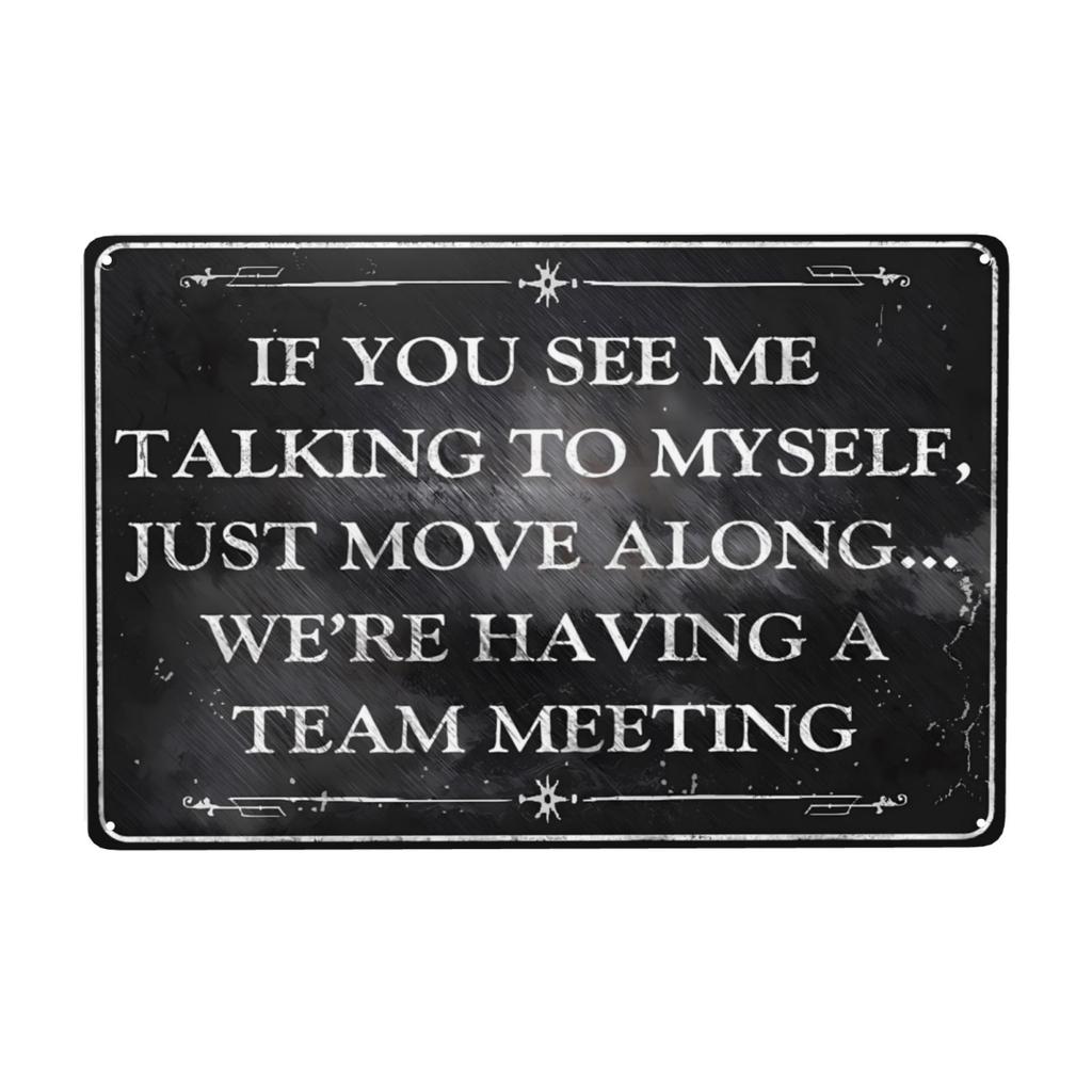 1pc Vintage Metal Sign, Relax We Are All Crazy It Isn't A Competition Metal Sign Wall Decor for Home Bar Coffee Office 12x8 Inch