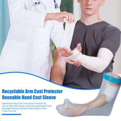 Funda Impermeable para Yeso de Mano Protector de Heridas para Ducha Baño Después de Cirugía Adulto Reutilizable Vendaje Sellado para Yeso Manga Protectora Bolsa para Muñeca