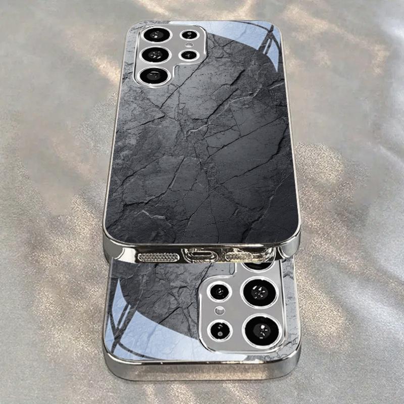 Custodia per Telefono di Fascia Alta Vetro Galvanizzato TPU Custodia per Telefono per Samsung Galaxy S26 S25 S24 S23 S22 S21 FE Ultra Plus Resistente alle Cadute
