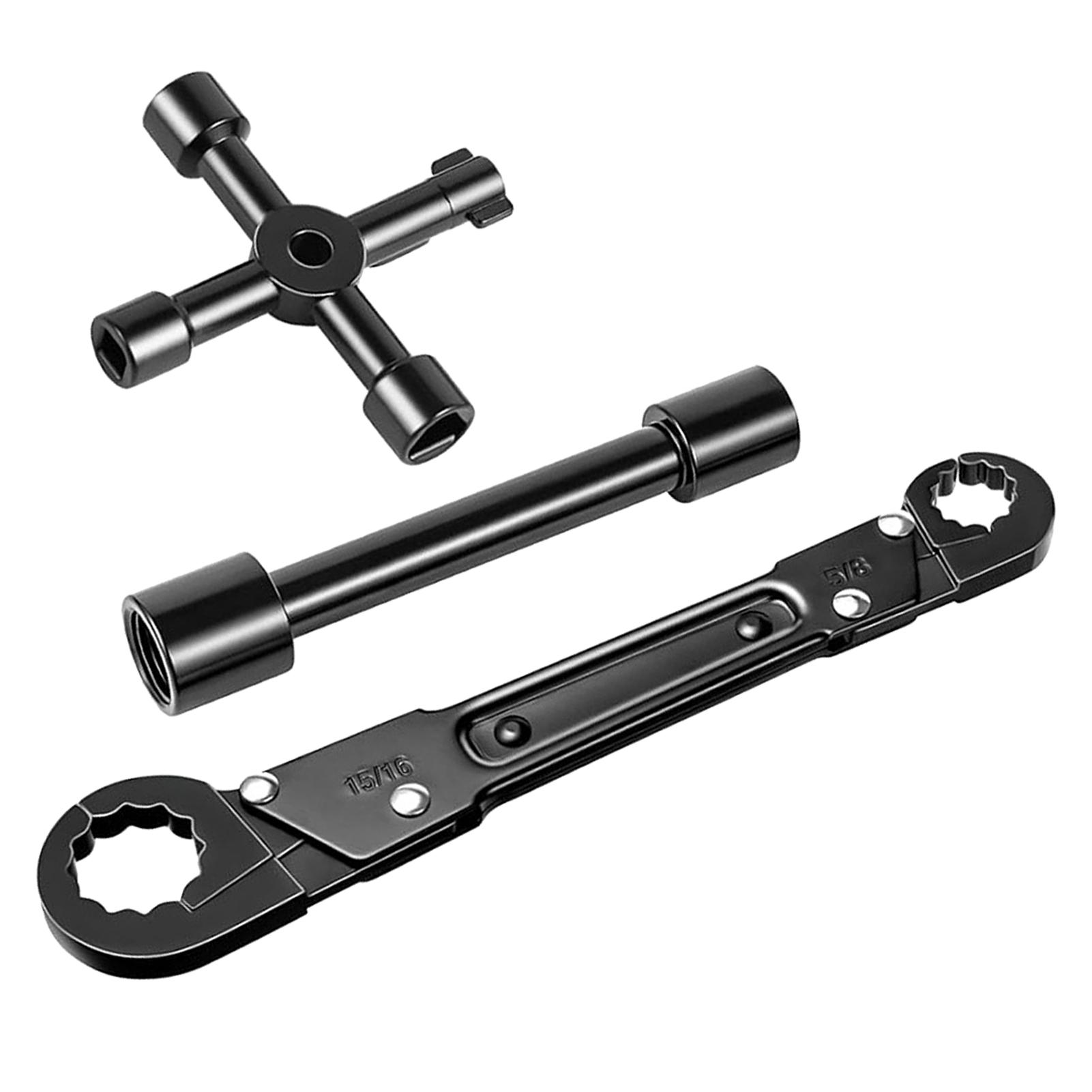 

Набор гаечных ключей для угловых кранов, никелированная сталь, двухсторонний трубный ключ, гаечный ключ для клапанов для трубопроводов