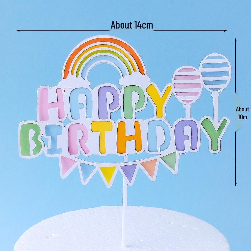 Dazzling Rainbow Tassel Birthday Cake Topper - Dessert Table Decoration