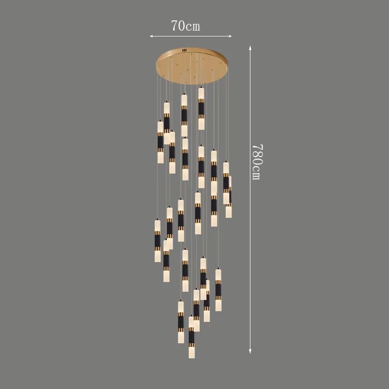 Nordic Home Staircase Pendant Lamp Modern Luxury Decoration Restaurant LED Pendant Lamp Living Room Indoor Lighting Fixtures