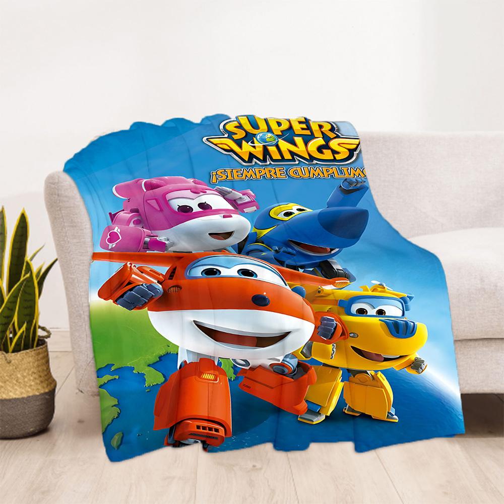 1pc Super Wings Outdoor Blanket Lightweight Flannel, Soft & Warm, All-Season Use for Sofa, Outdoor, Camping, Living Room, Office134