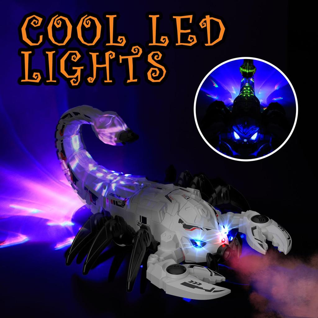 RC Scorpion Toy Music Function 2.4GHz White, Interference-Free Control, Family Fun Gathering