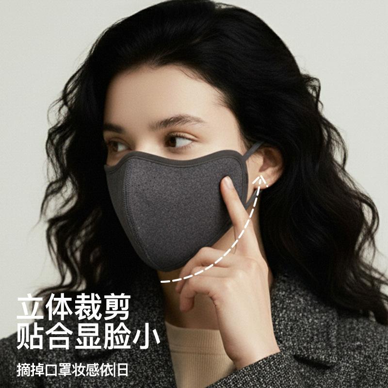 Wintermaske Damen Samt Rundloch Atmungsaktive Maske