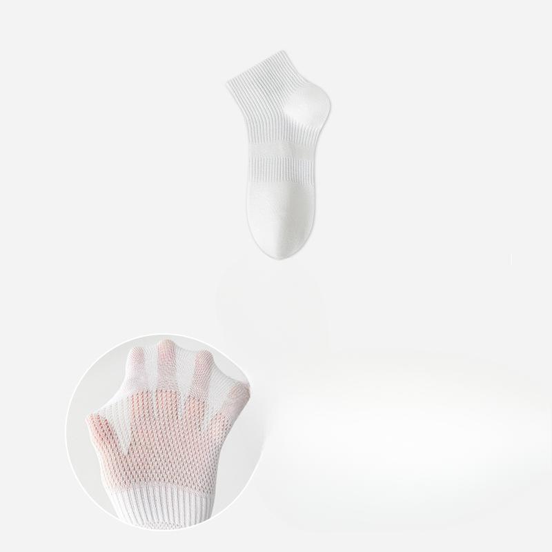 Women's Summer Thin Cotton Mesh Sweat Absorption Antibacterial Breathable Heel Socks