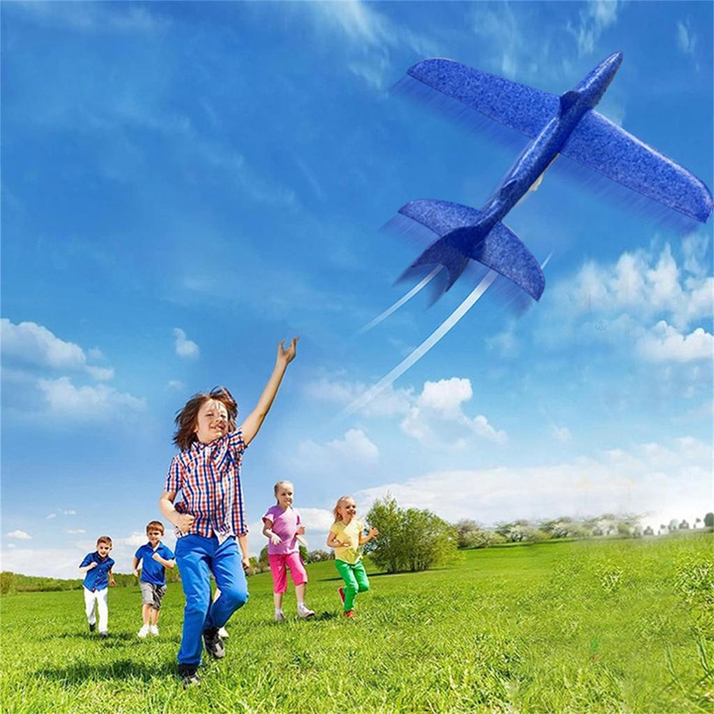 Hand- Foam Airplane, Stunt Glider, Children's Toy, Large Size (48cm, No Light).