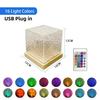 Translucent Cube Ocean Wave Projector Light with 16 Colors and Remote Control Cube Aura Lamp,Lights Projector Light for Bedroom Aurora Lamp
