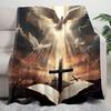 Jesus Embracing Art Pattern Decorative Throw Blanket for Sofa, Bed, Home Decor, and Office Space