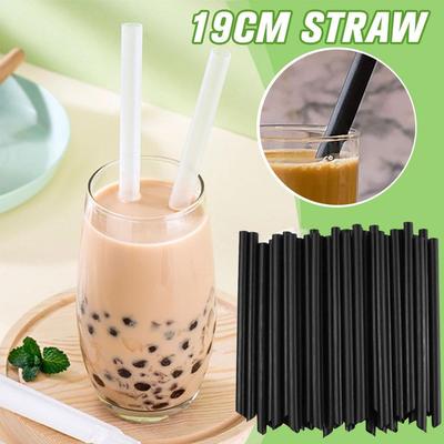 100pcs Pajitas Plástico Negro (Desechables Pajitas Material Cóctel Bricolaje Para Cafetería Bar Fiesta Compromiso Cumpleaños