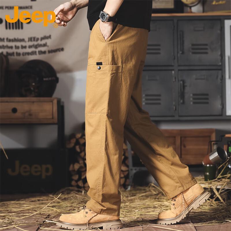 Jeep Men's Autumn/Winter Straight-Leg Casual Workwear Pants