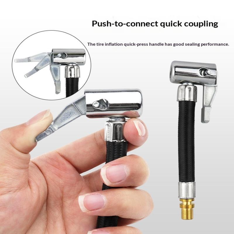 Flexible Car Tire Air Pump Hose Extension Tube Adapter With Secure Twist Fit for Precise Air Flow