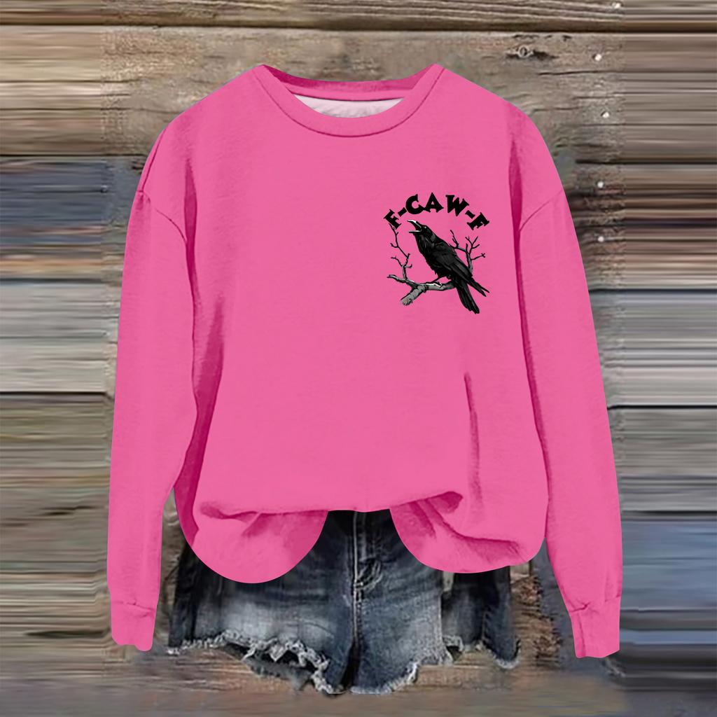 Women's Fashion Casual Long Sleeve Loose Printed Sweatshirt