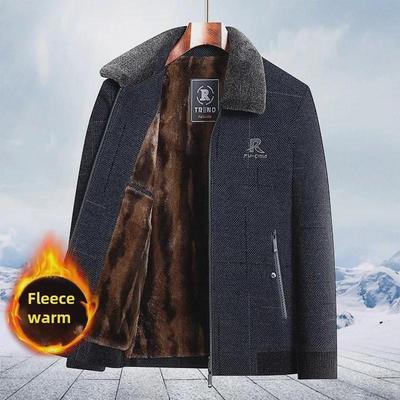 Men’s Chenille Winter Coat: Thickened Velvet Jacket for Middle-Aged & Elderly Dad