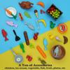 220 Friends City Food Replicas - Fruits, Vegetables, Sushi, Ice Cream - Compatible with Major Brands' Classic Building Blocks