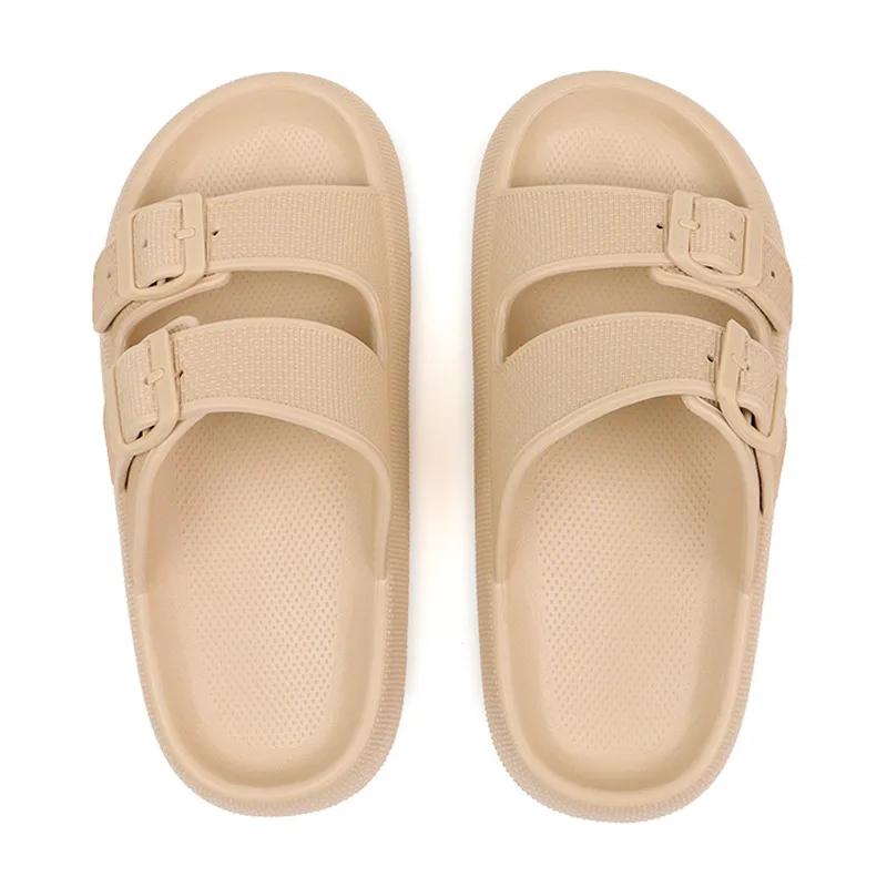 Fashion WHOHOLL 2024 Summer Flat Sandals Women Flat Sandals Women Flip-flops Summer Sandals Outdoor Women Platform Sandal Home Slippers