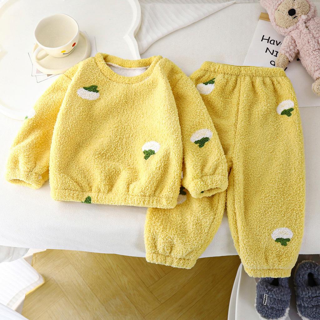 Kinder Samt Hoodie Winter Baby Dick Mädchen Oberteil Warm Unterhemd Kinderbekleidung