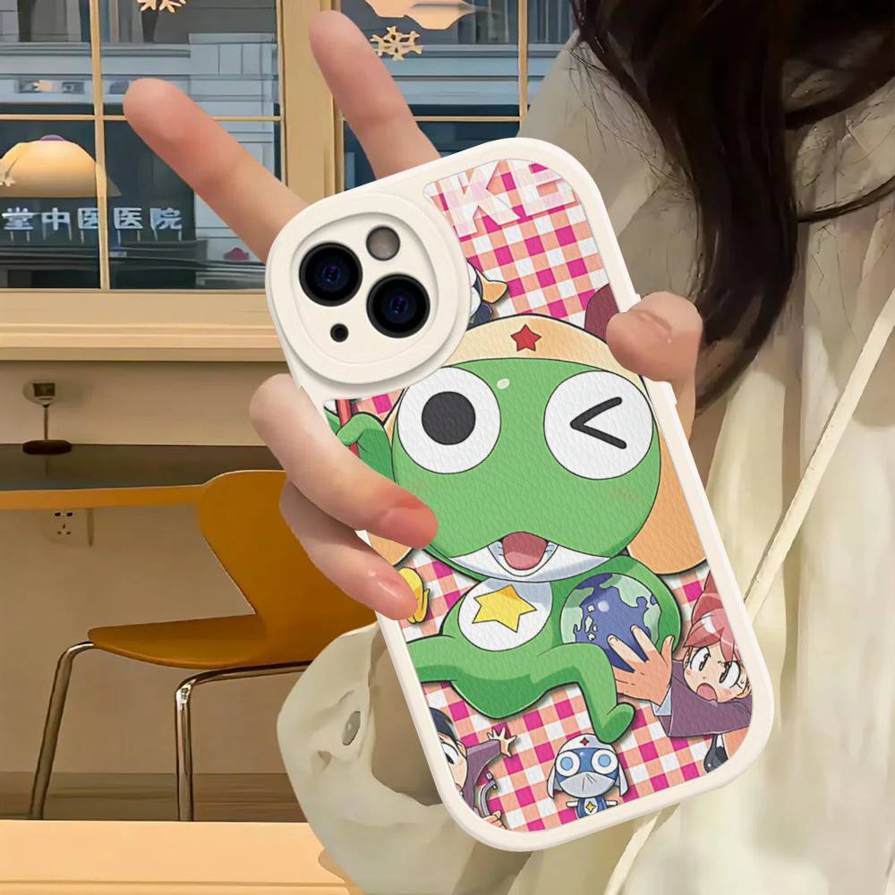 New Keroros Gunsos Movie Soft Leather Phone Case For Iphone 13 15 Pro Max 12 Mini 11 14 16 Plus Covers