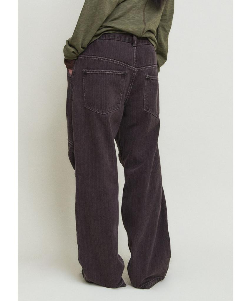 PARADIGMFILM [Ep.01] Dyed Herringbone Double Knee Pants (Burgundy)