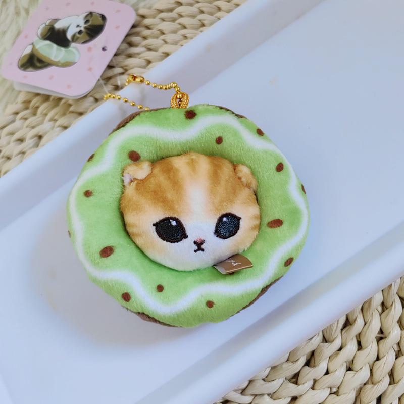Adorable Donut Cat Plush Toy Pendant Donut Pendant