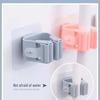 Strong Adhesive Wall-Mounted Mop & Broom Holder with No-Punch Design