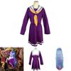 Stylish No Game No Life Shiro Cosplay Dress Shirt And Tie Set For Anime Enthusiasts