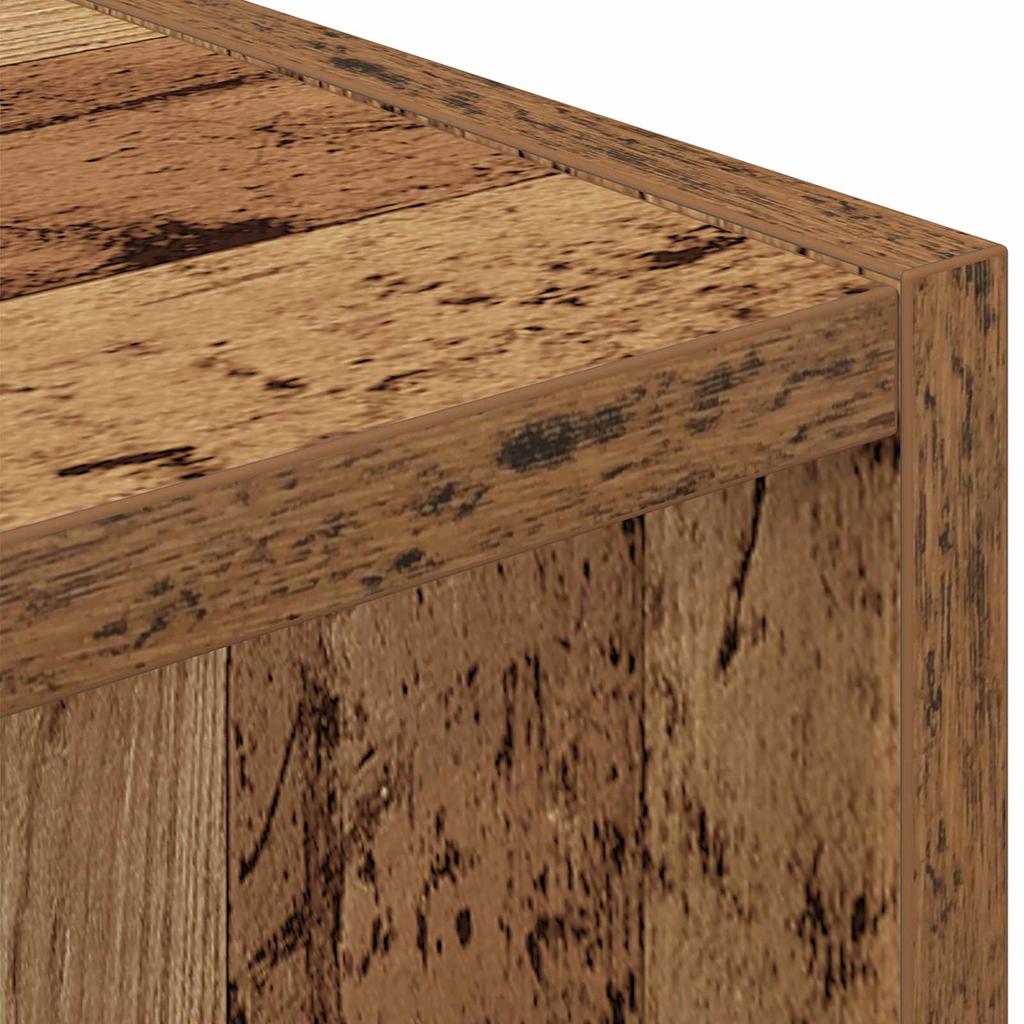 Nightstand Reclaimed Wood Look 30.5 X 27 X 59.5 Cm Engineered Wood