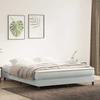 Łóżko Box Spring Bez Materaca Jasnoszary 180X220 Cm Aksamit