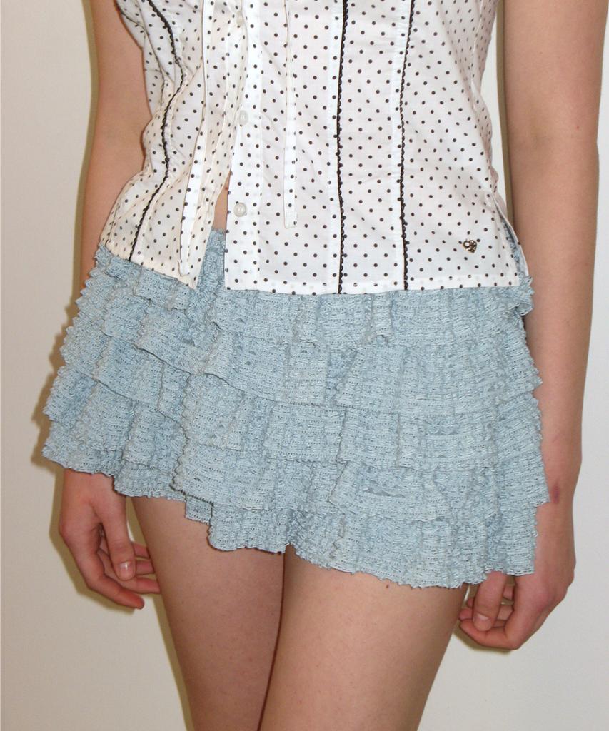 Crank Lace Tiered Skirt Pants_Mint
